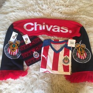 ✨SALE✨ Chivas Puma Jersey, Scarf, & Hat (NWT!)